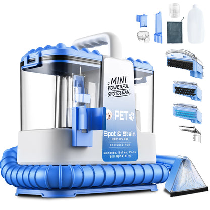 Carpet + Upholstery Cleaner Machine, 32Kpa Powerful Suction w/ 5 Cleaning Tools,Lightweight for Rug,Carpet,Car Seats,Pets,Stairs