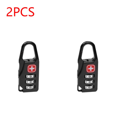 Outdoor Backpack Handbag Zipper Lock Anti Theft Portable Mini Combination Code Number Lock for Travel Backpack Accessories