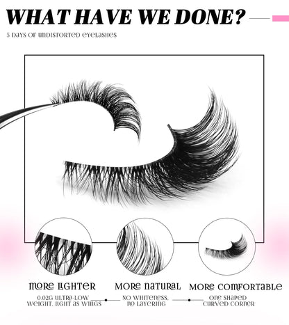 GROINNEYA Winged Cat Eye Faux Mink Lashes - Smarsty