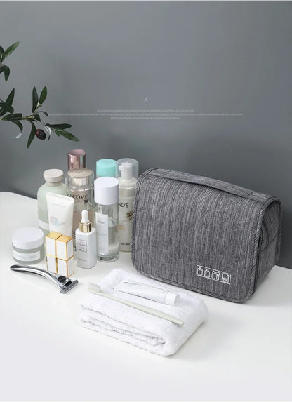 Oxford Fabric Men Business Portable Storage Bag Toiletries Organizer Women Cosmetic Bag Waterproof Hanging Travel Wash Pouch - Smarsty