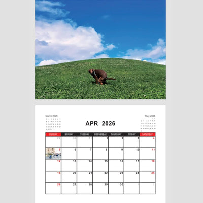 2026 Pooping Dog Calendar-Year Monthly Planner & Agenda Schedule Organizer Wall Calendar Funny Party Gag Gifts for Friends - Smarsty