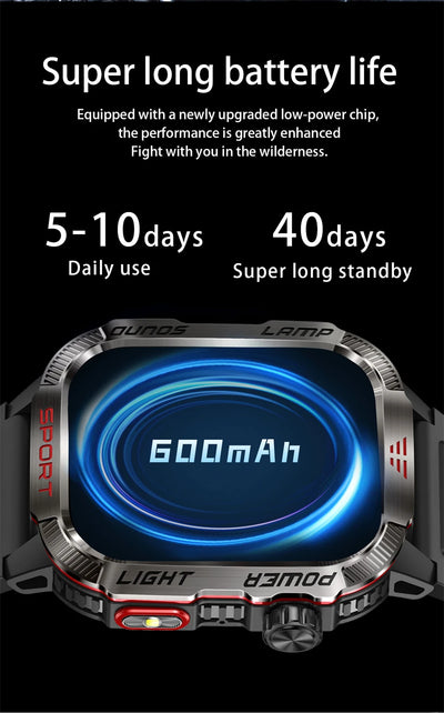 Military GPS Smart Watch with Bluetooth Call Feature - Smarsty