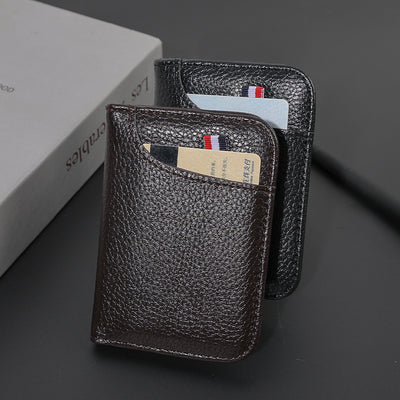 Portable Super Slim Soft Wallet PU Leather Mini Credit Card Wallet Purse Card Holders Men Wallet Thin Small Short Wallets - Smarsty
