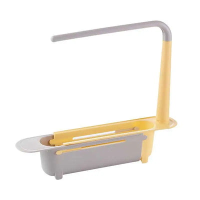 1Pc Multifunctional Telescopic Sink Storage Rack Upgraded Adjustable Sink Sponge Holder Expandable 2-in-1 For Home Kitchen by Smarsty