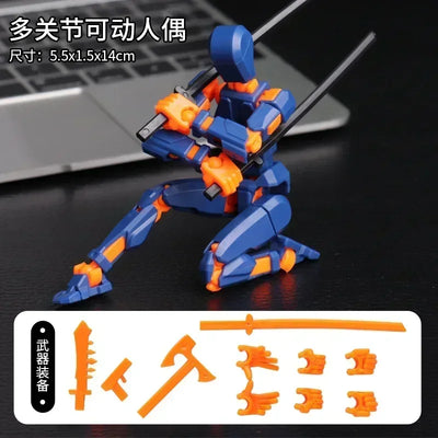 DIY Luminous T13 Multi-Jointed Movable Shapeshift Robot 3D Printed Mannequin Lucky robot and dog Action Figures Toys kids Gifts - Smarsty