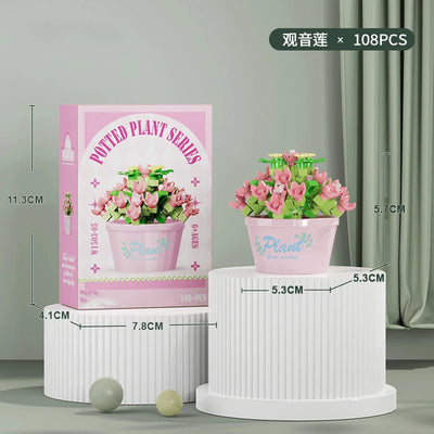 Bouquet Flower Mini Diy Building Block Toys for Children Bricks Blocks for Adults Constructor Micro Bricks Construction Set Gift by Smarsty