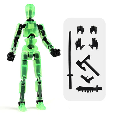 DIY Luminous T13 Multi-Jointed Movable Shapeshift Robot 3D Printed Mannequin Lucky robot and dog Action Figures Toys kids Gifts - Smarsty