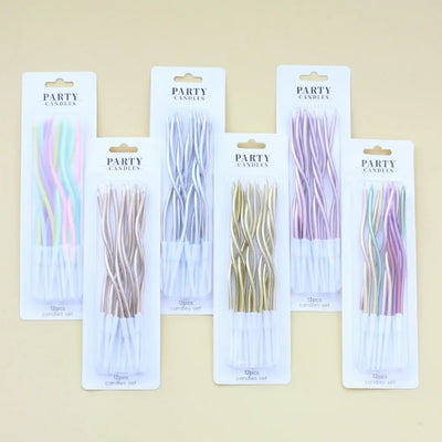 6/12/48pcs/1case Birthday Candles Spiral Cake Candles  Long Thin Cake Candles For Wedding Party And Cake Decoration - Smarsty