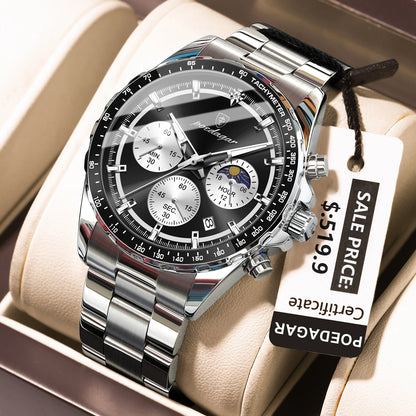 Waterproof Stainless Steel Men's Chronograph Watch - Smarsty