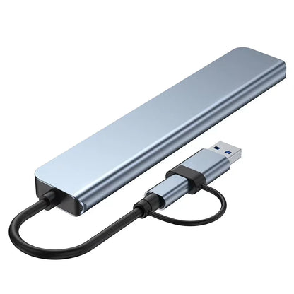 Premium USB C Hub 7 In 1 Multiport Adapter MacBookPro