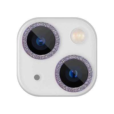 3-2Pcs Luxury Diamond Camera Protector For IPhone 17 16 15 14 13 Pro Max Plus Glitter Ring Lens Glass Back Lens Cap Shinny Cover - Smarsty