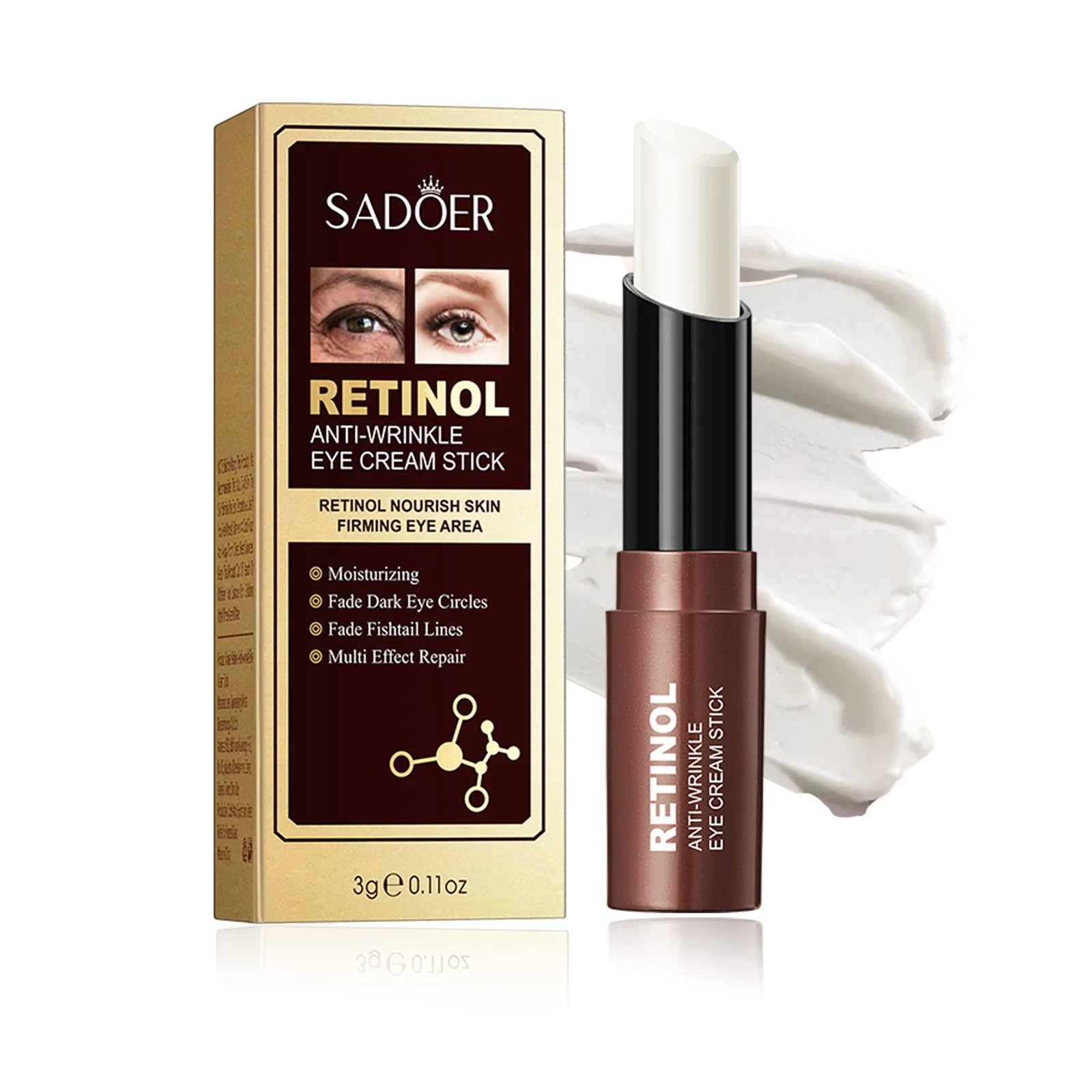 Retinol Eye Cream Stick for Dark Circles and Wrinkles - Smarsty