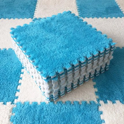 Soft Plush Children's Mat Baby Play Mat Baby Toys Eva Foam Puzzle Carpet In Children's Room Keep Warm Playmat 30*30*1CM by Smarsty