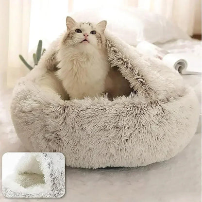 Cozy Plush Cat Bed for Warm Comfortable Sleep - Smarsty