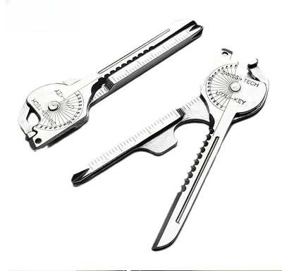 8-in-1 Multi-Tool Keychain for Camping & Survival | Folding Screwdriver, Bottle Opener | Compact Outdoor Utility Pliers with Key by Smarsty