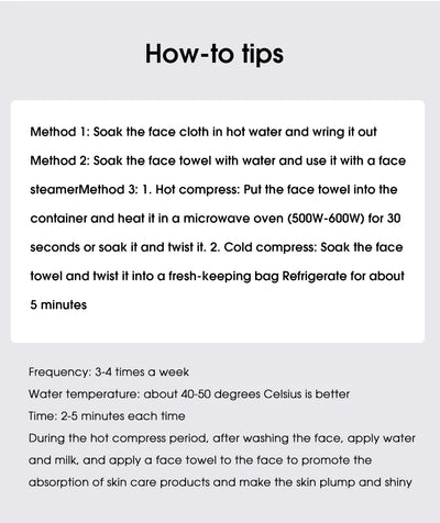 Soft Skin-Friendly Hot Compress Towel for Face Care - Smarsty