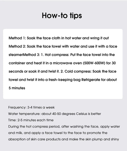 Soft Skin-Friendly Hot Compress Towel for Face Care - Smarsty
