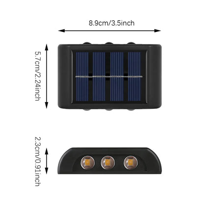 Solar LED Wall Light for Outdoor Garden Illumination - Smarsty