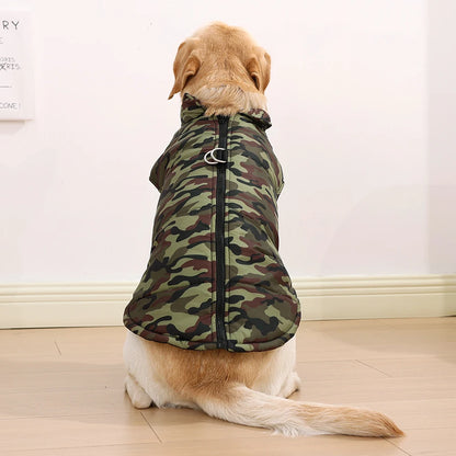 Waterproof Winter Dog Coat with Camouflage Print - Smarsty