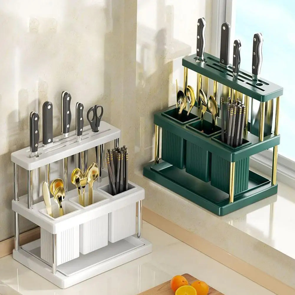 High-End Brand New Kitchen Cutlery Holder Spoon Fork Chopstick Storage Rack Utensils Organizer Kitchen Counter Top Box Rack