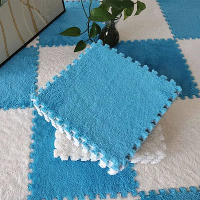 Soft Plush Children's Mat Baby Play Mat Baby Toys Eva Foam Puzzle Carpet In Children's Room Keep Warm Playmat 30*30*1CM by Smarsty