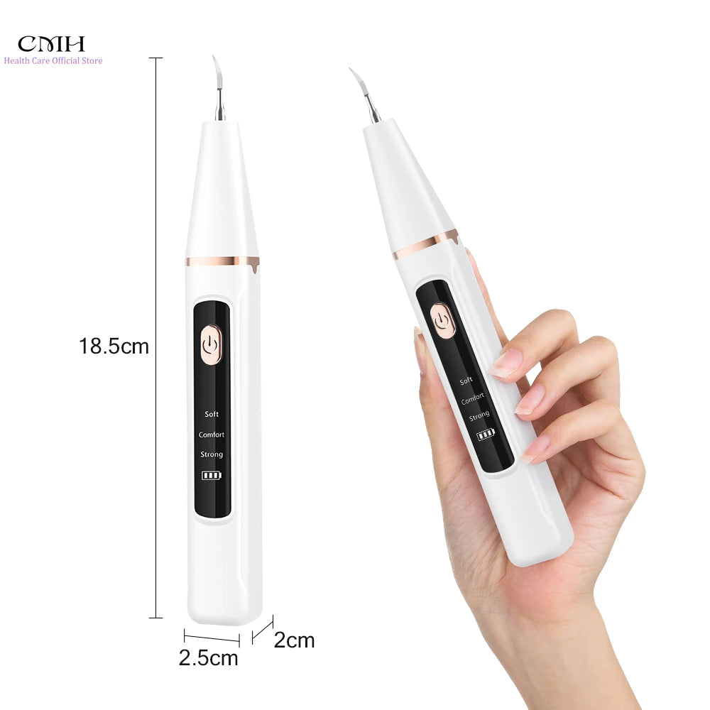 Ultrasonic Teeth Cleaner Tartar Remover Dental Calculus Stain Eraser Gum Multi Gear Type-C Rechargeable Portable Oral Care Tool - Smarsty