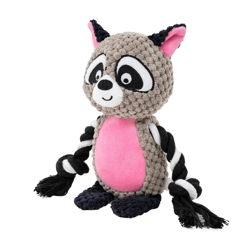 Stuffed Raw Small Joint Dog Plush Chew Toy Indestructible Bite Resistant Sound Puppy Squeaker Dogs Rattle For Pet Toys Supplies