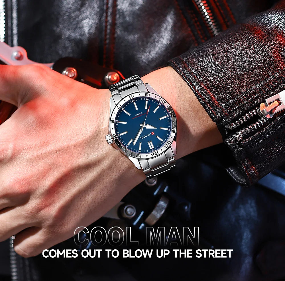 Curren Men's Ultra Thin Stainless Steel Quartz Watch - Smarsty