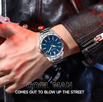 Curren Men's Ultra Thin Stainless Steel Quartz Watch - Smarsty
