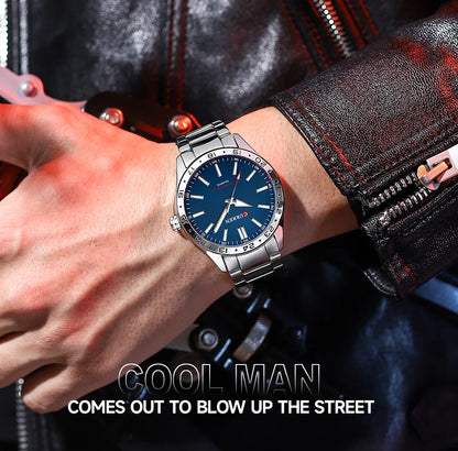 Curren Men's Ultra Thin Stainless Steel Quartz Watch - Smarsty
