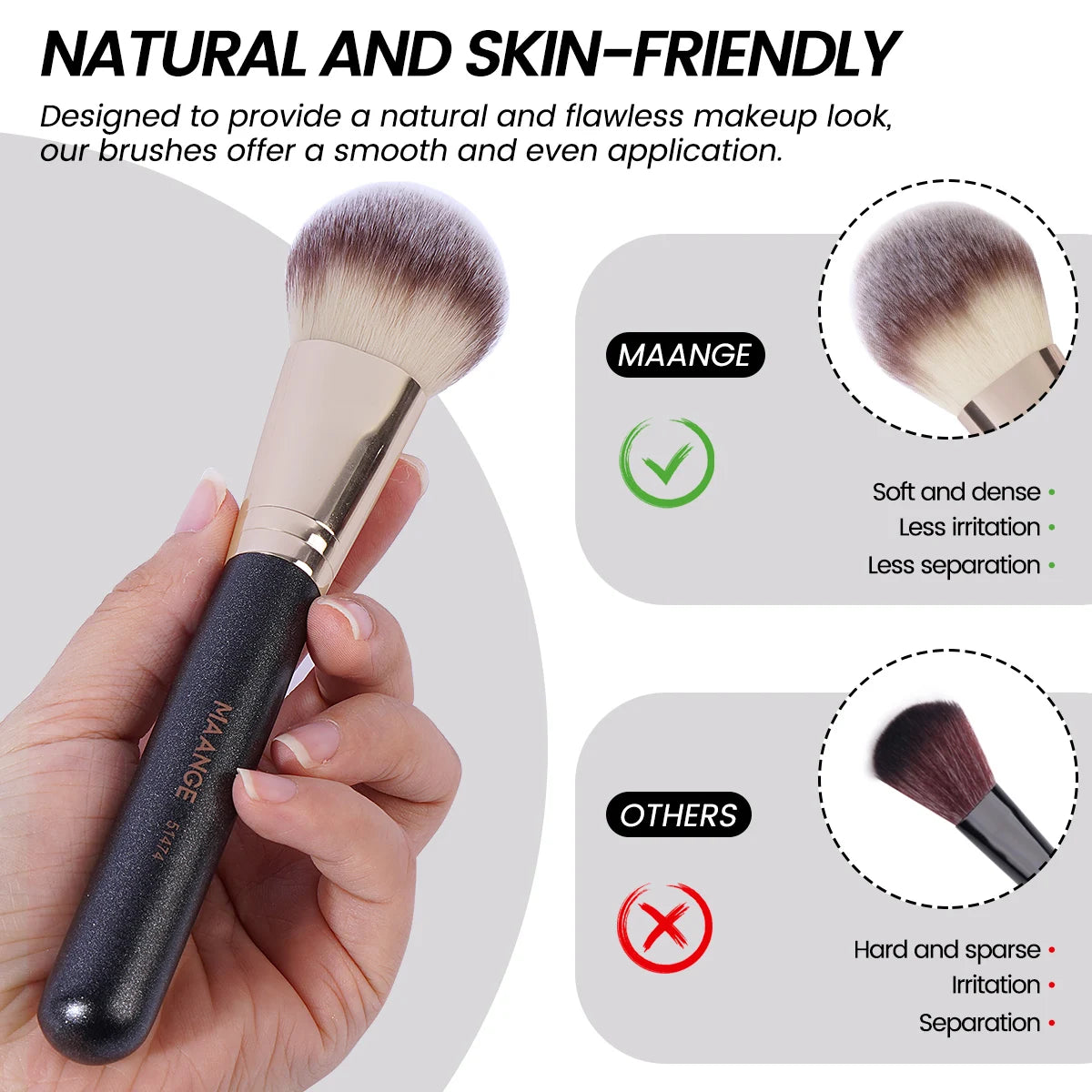 MAANGE 7 Piece Makeup Brush Set for Flawless Application - Smarsty