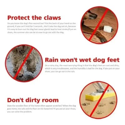 New 4pcs Waterproof Pet Dog Shoes Anti-slip Rain Snow Boot Thick Warm For Small Cats Dogs Puppy Socks Booties - Smarsty