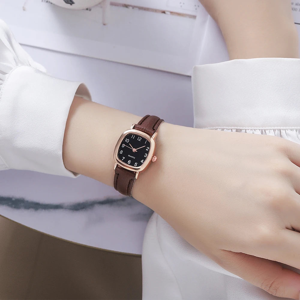 Women's Fashion Arabic Quartz Watch with Leather Band - Smarsty