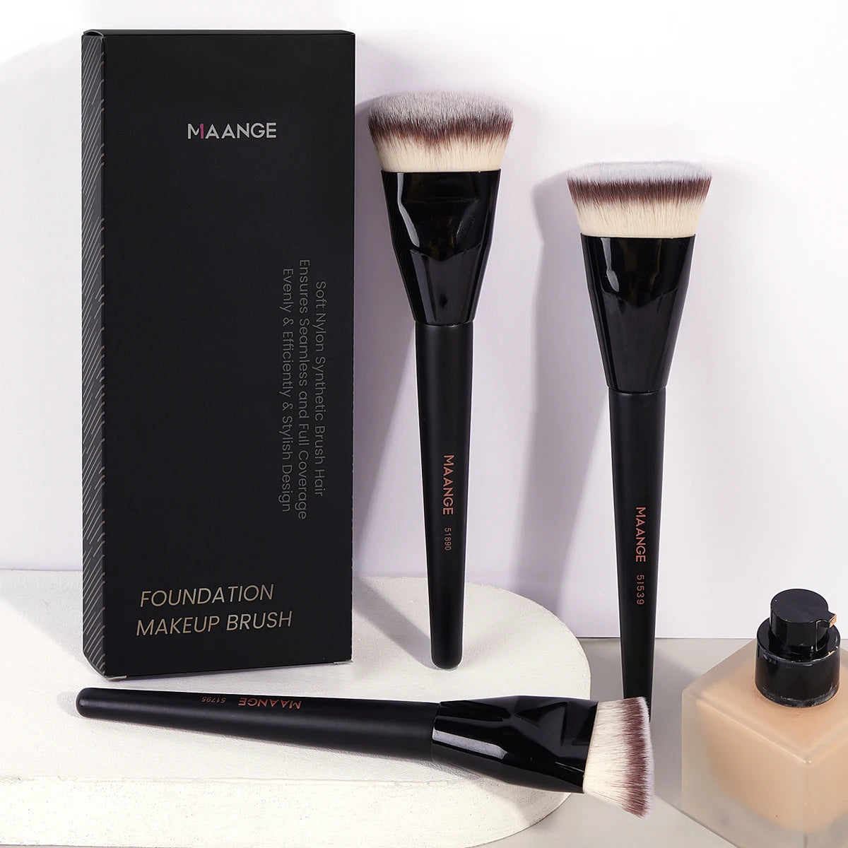 MAANGE 3 Piece Makeup Brush Set for Flawless Application - Smarsty
