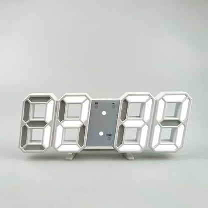 3D LED Digital Alarm Clock with Date and Temperature - Smarsty