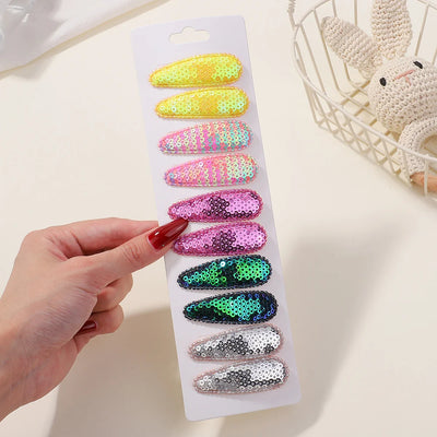 10 Pcs Cotton Alloy Hair Clips for Kids - Smarsty