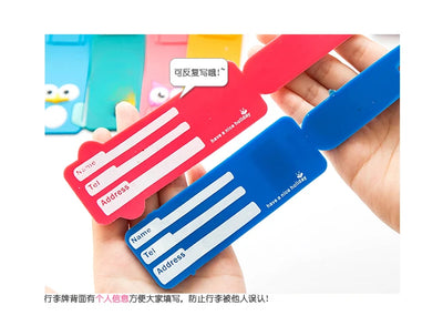 Fashion Travel Accessories Cute Animals Strip Luggage Tag Silicone Suitcase ID Addres Holder Baggage Boarding Tag Portable Label - Smarsty