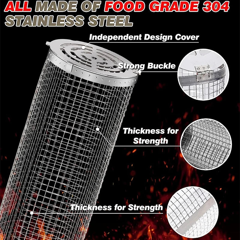 Stainless Steel BBQ Basket for Easy Grilling - Smarsty