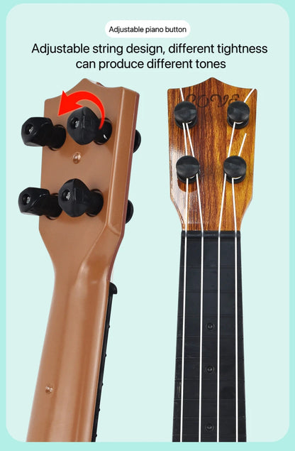 35cm Children Guitar Toy Can Be Used To Play Elementary Instruments With Paddles Simulating Yukrili Music Toys - Smarsty