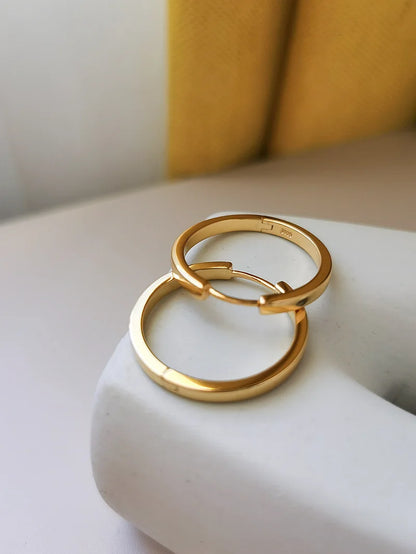 Shiny Delicate Big Round Hoop Earrings For Women Party - Smarsty