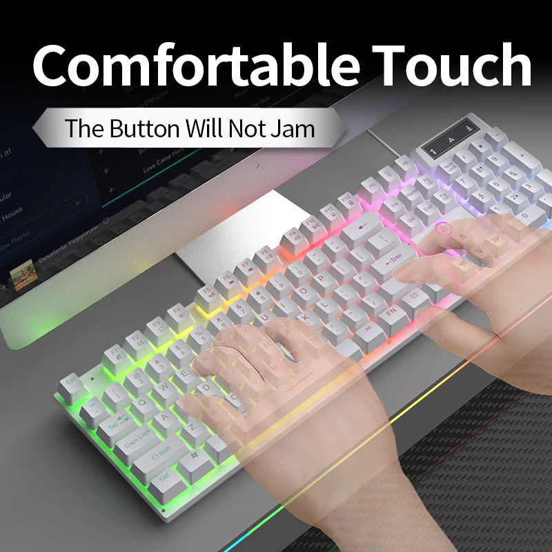 Low Profile Gaming Keyboard With Numpad Wired USB Cable