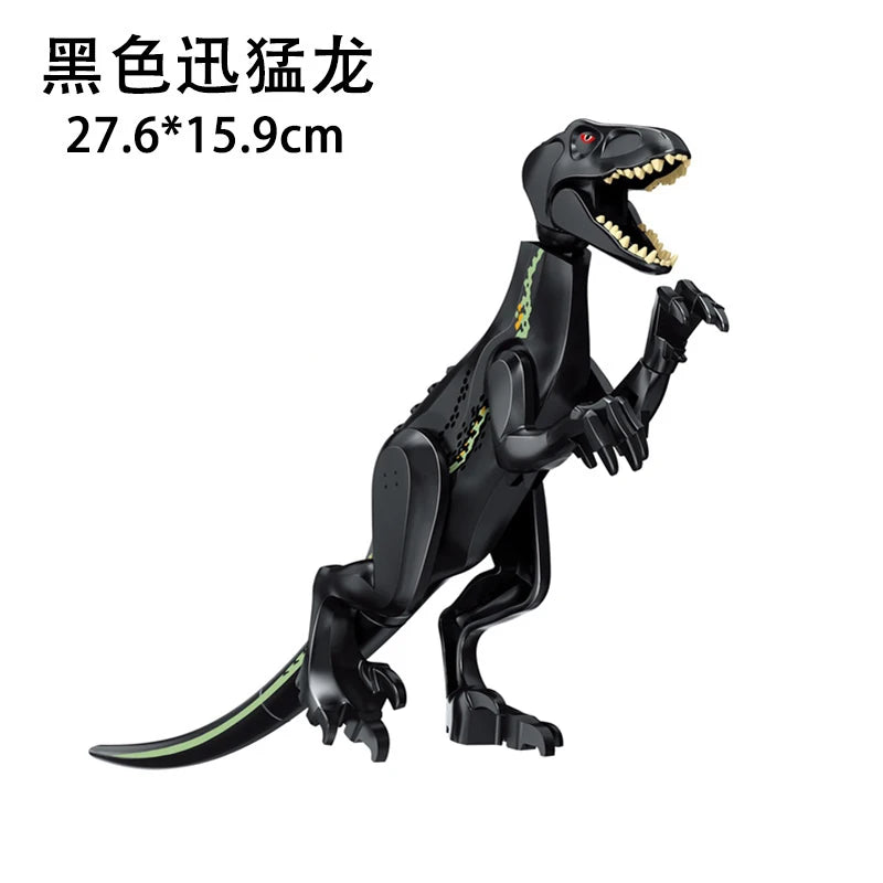 Jurassic World 3 Brutal Raptor Building Blocks Dinosaur Bricks Tyrannosaurus Indominus I-Rex Assemble Toy For Children by Smarsty