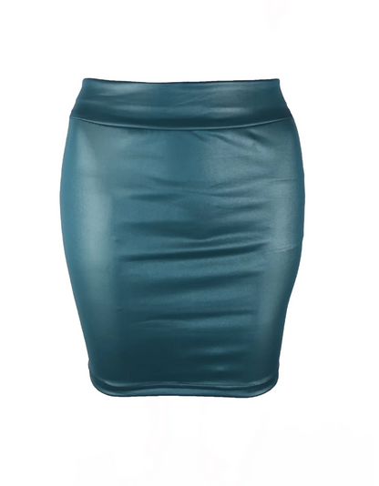 Leather Matte Slim Mini Sexy Fashion PU Hot Short High Waist Skirt Korean Nightclub Streetwear Wholesale Clothes 7ST - Smarsty