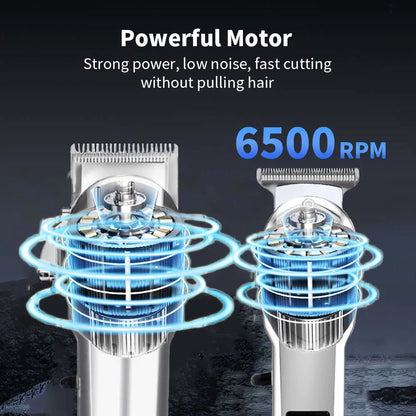 Cordless Electric Hair Clippers for Men,Professional Barber Clippers and Trimmers Set for Hair Cutting Kit with LED Display