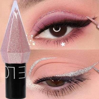 Waterproof Glitter Eyeliner Long Lasting Rose Gold Shine - Smarsty