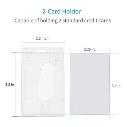 Transparent Cards Slots ID Tag Badge Holder with Badge Reel Cards Storage Organizer Employee Pass Work Card Case Sleeve - Smarsty