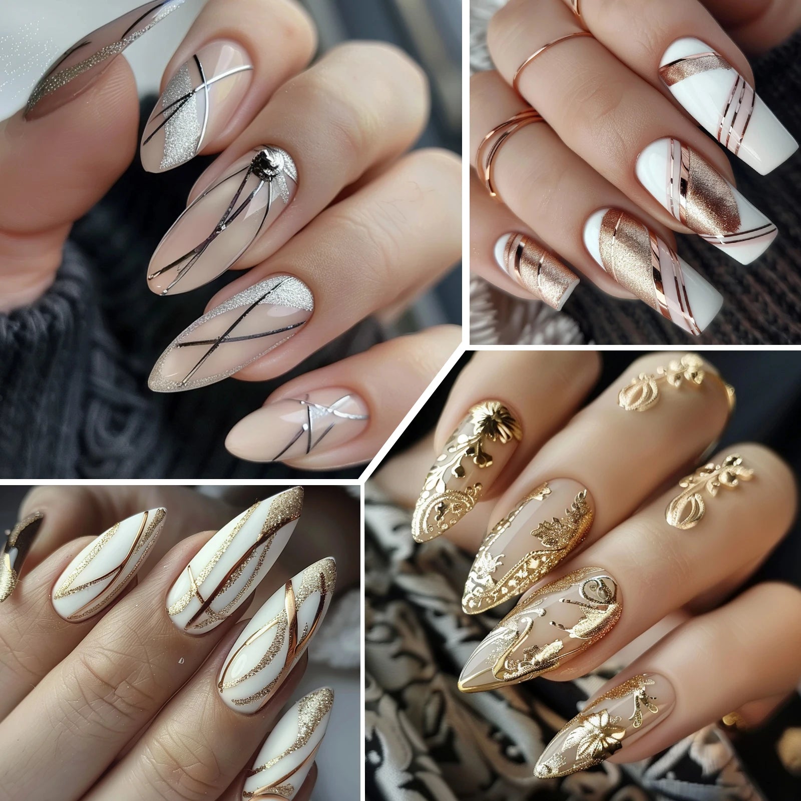 Gold Silver Metallic Nail Gel Polish for Stunning Mirror Finish - Smarsty