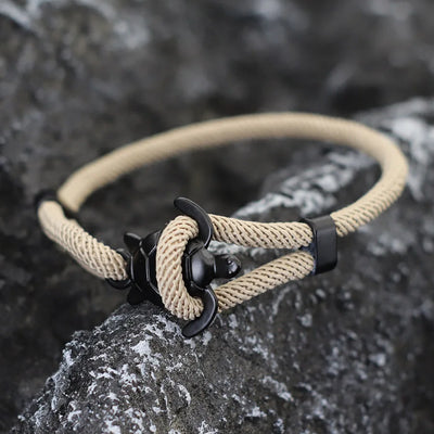 Adjustable Men Marine Turtle Rope Bracelet Nautical Wrap - Smarsty