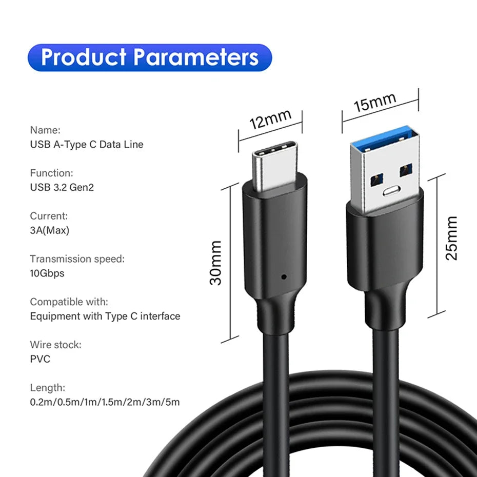 USB 3.2 Type C Cable for Fast Charging and Data Transfer - Smarsty