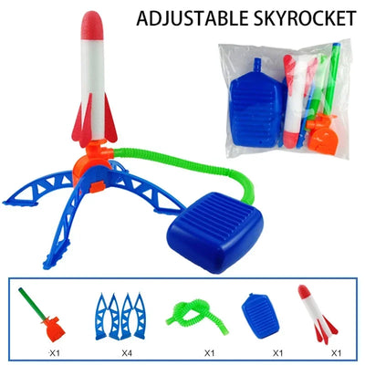 Kid Air Rocket Foot Pump Launcher Outdoor Air Pressed Pedal Soaring Rocket Toys Child Play Set Jump Sport Game Toys For Children - Smarsty